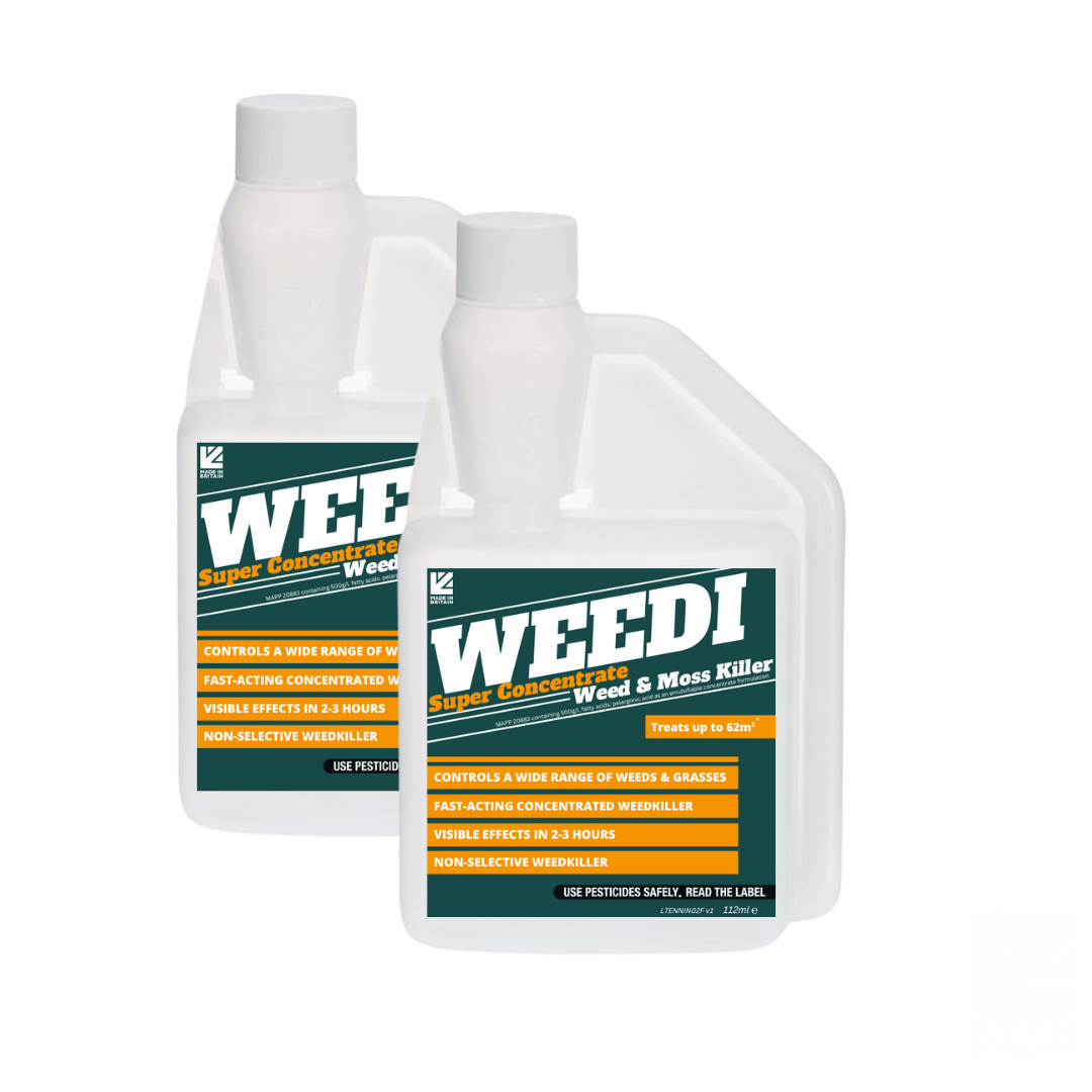 2x Weedi Super Concentrate Weed & Moss Killer | Glyphosate Free | Herbicide | Artificial Grass | Pelargonic Acid | Biodegradable | (up to 124m2 coverage)