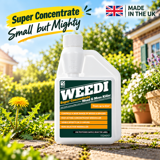 Weedi Super Concentrate Weed & Moss Killer | Glyphosate Free | Herbicide | Artificial Grass | Pelargonic Acid | Biodegradable | (up to 62m2 coverage)